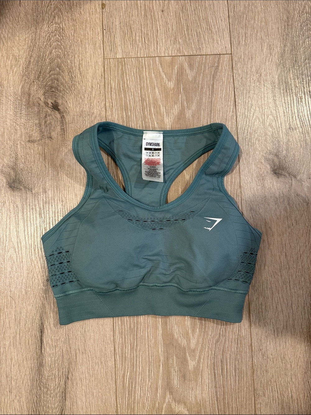 Gymshark Teal Green Seamless Racerback Sports Bra